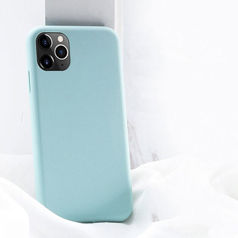 Funda Silicona Ultrafina Goma 360 Grados Carcasa C03 para Apple iPhone 11 Pro Cian