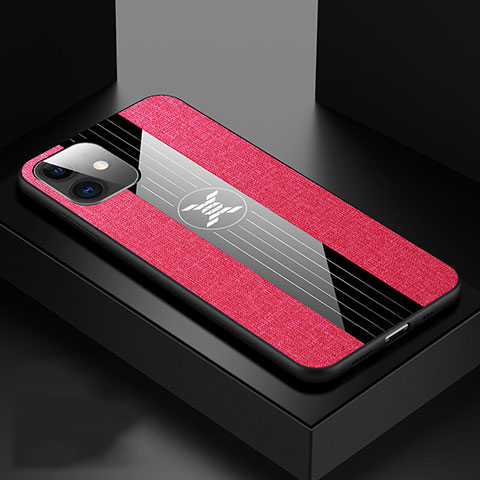 Funda Silicona Ultrafina Goma 360 Grados Carcasa C04 para Apple iPhone 11 Rosa Roja