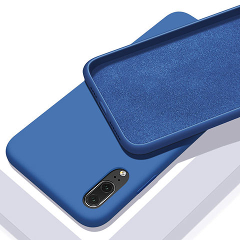 Funda Silicona Ultrafina Goma 360 Grados Carcasa C04 para Huawei P20 Azul