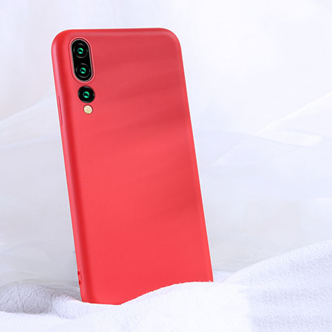 Funda Silicona Ultrafina Goma 360 Grados Carcasa C04 para Huawei P20 Pro Rojo