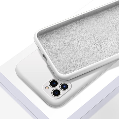 Funda Silicona Ultrafina Goma 360 Grados Carcasa C05 para Apple iPhone 11 Pro Max Blanco