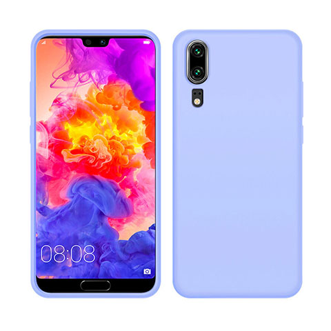 Funda Silicona Ultrafina Goma 360 Grados Carcasa C05 para Huawei P20 Azul Cielo