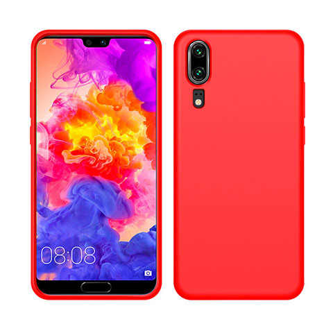 Funda Silicona Ultrafina Goma 360 Grados Carcasa C05 para Huawei P20 Rojo