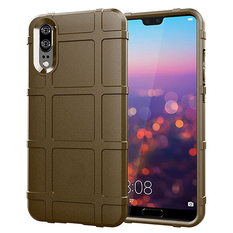 Funda Silicona Ultrafina Goma 360 Grados Carcasa C06 para Huawei P20 Marron