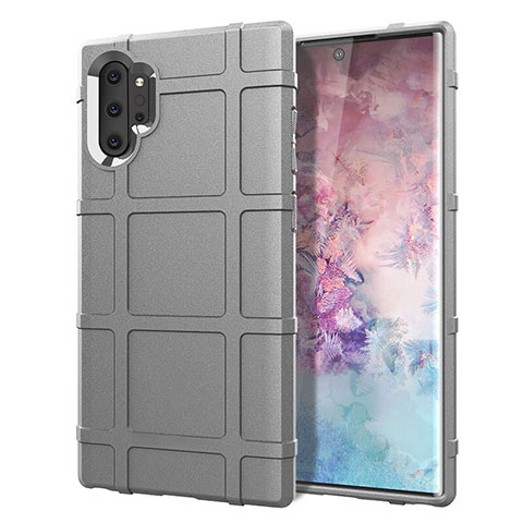 Funda Silicona Ultrafina Goma 360 Grados Carcasa C06 para Samsung Galaxy Note 10 Plus 5G Plata