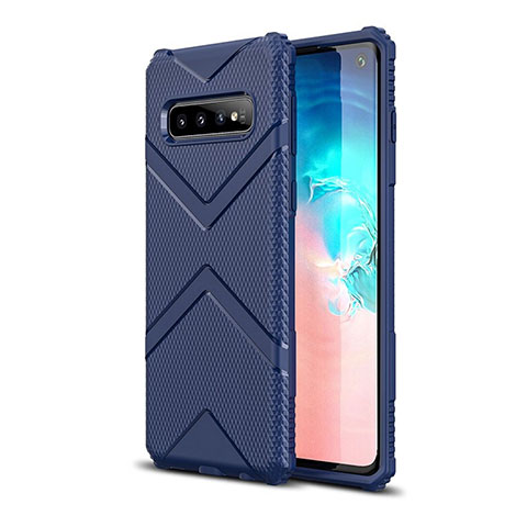 Funda Silicona Ultrafina Goma 360 Grados Carcasa C06 para Samsung Galaxy S10 5G Azul