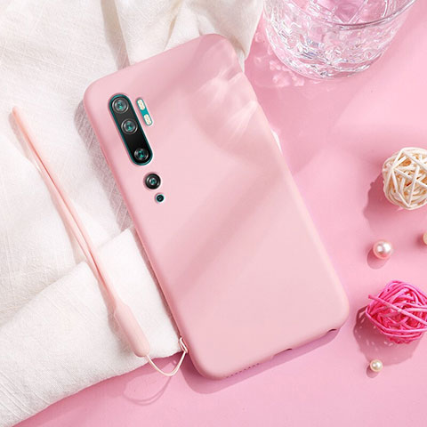 Funda Silicona Ultrafina Goma 360 Grados Carcasa C06 para Xiaomi Mi Note 10 Rosa