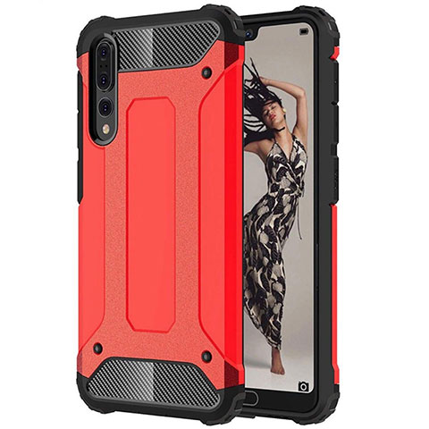 Funda Silicona Ultrafina Goma 360 Grados Carcasa C07 para Huawei P20 Pro Rojo