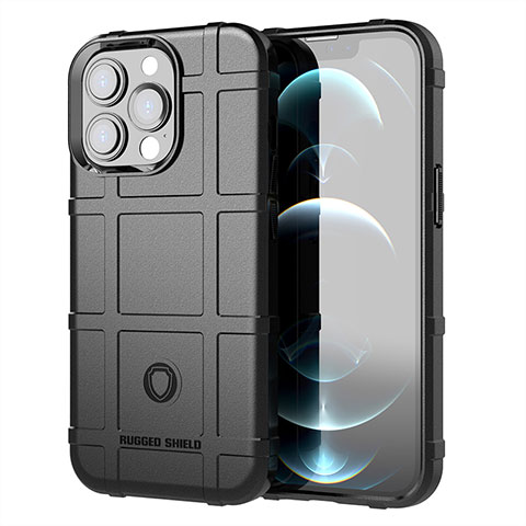 Funda Silicona Ultrafina Goma 360 Grados Carcasa G05 para Apple iPhone 13 Pro Max Negro