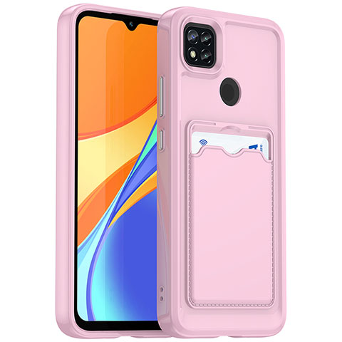 Funda Silicona Ultrafina Goma 360 Grados Carcasa HD1 para Xiaomi Redmi 9 India Oro Rosa