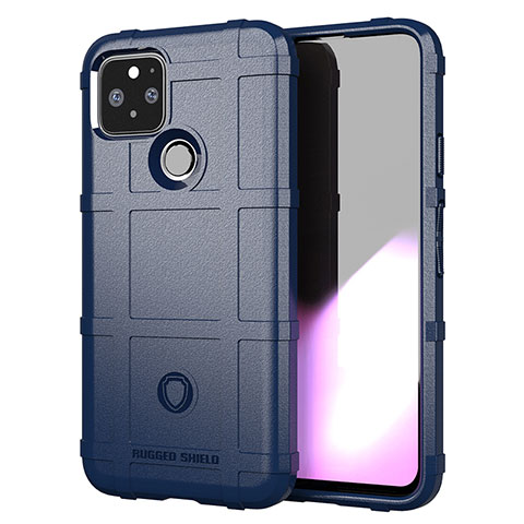 Funda Silicona Ultrafina Goma 360 Grados Carcasa J01S para Google Pixel 4a 5G Azul