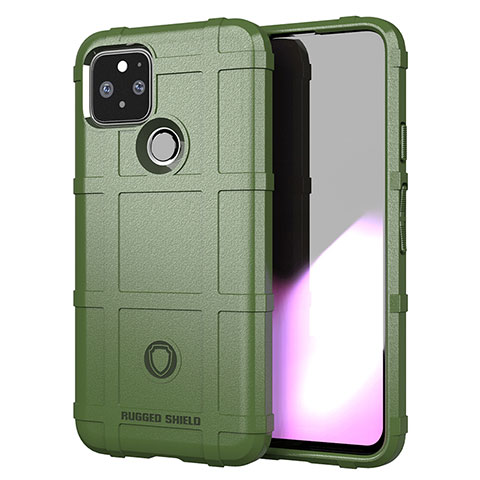 Funda Silicona Ultrafina Goma 360 Grados Carcasa J01S para Google Pixel 5 XL 5G Verde