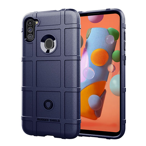 Funda Silicona Ultrafina Goma 360 Grados Carcasa J01S para Samsung Galaxy A11 Azul