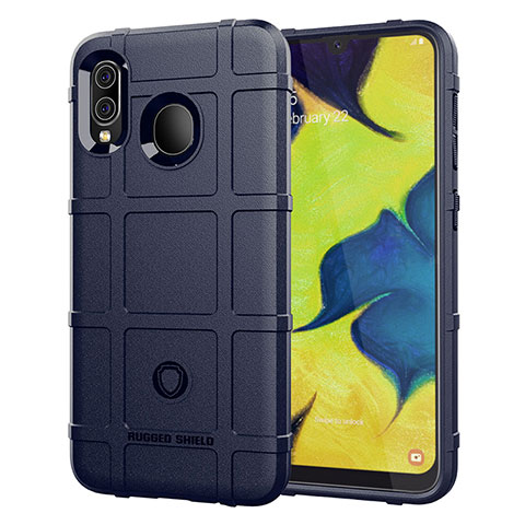 Funda Silicona Ultrafina Goma 360 Grados Carcasa J01S para Samsung Galaxy A30 Azul