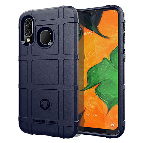 Funda Silicona Ultrafina Goma 360 Grados Carcasa J01S para Samsung Galaxy A40 Azul