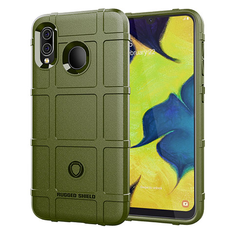 Funda Silicona Ultrafina Goma 360 Grados Carcasa J01S para Samsung Galaxy M10S Verde