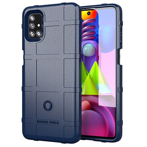 Funda Silicona Ultrafina Goma 360 Grados Carcasa J01S para Samsung Galaxy M51 Azul