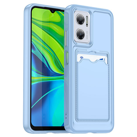 Funda Silicona Ultrafina Goma 360 Grados Carcasa J02S para Xiaomi Redmi 10 5G Azul