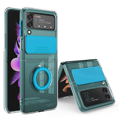 Funda Silicona Ultrafina Goma 360 Grados Carcasa MJ1 para Samsung Galaxy Z Flip4 5G Azul