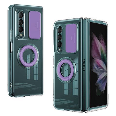 Funda Silicona Ultrafina Goma 360 Grados Carcasa MJ2 para Samsung Galaxy Z Fold4 5G Purpura Claro