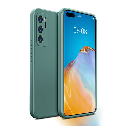 Funda Silicona Ultrafina Goma 360 Grados Carcasa N01 para Huawei P40 Verde Noche