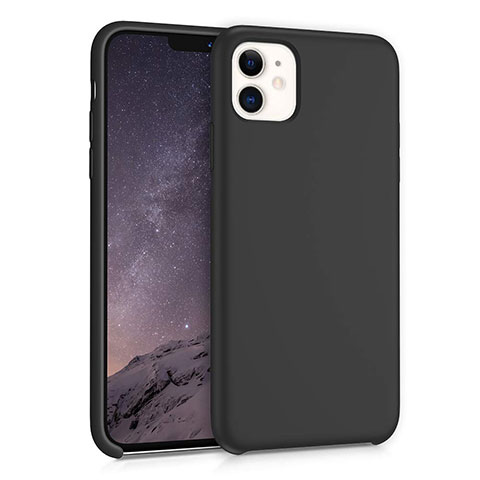 Funda Silicona Ultrafina Goma 360 Grados Carcasa para Apple iPhone 11 Negro