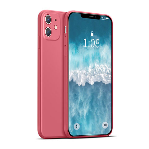 Funda Silicona Ultrafina Goma 360 Grados Carcasa para Apple iPhone 12 Mini Rojo