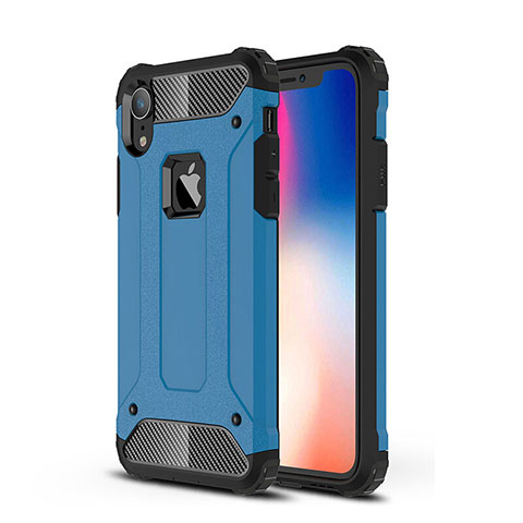 Funda Silicona Ultrafina Goma 360 Grados Carcasa para Apple iPhone XR Azul Cielo