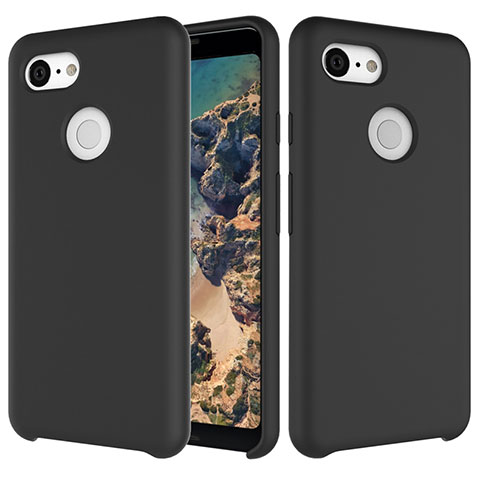 Funda Silicona Ultrafina Goma 360 Grados Carcasa para Google Pixel 3 Negro