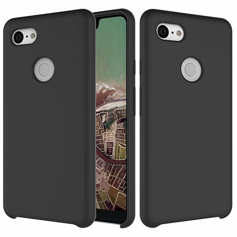 Funda Silicona Ultrafina Goma 360 Grados Carcasa para Google Pixel 3 XL Negro