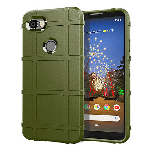 Funda Silicona Ultrafina Goma 360 Grados Carcasa para Google Pixel 3a Verde