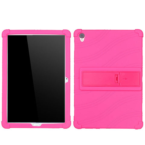 Funda Silicona Ultrafina Goma 360 Grados Carcasa para Huawei MediaPad M6 10.8 Rosa Roja