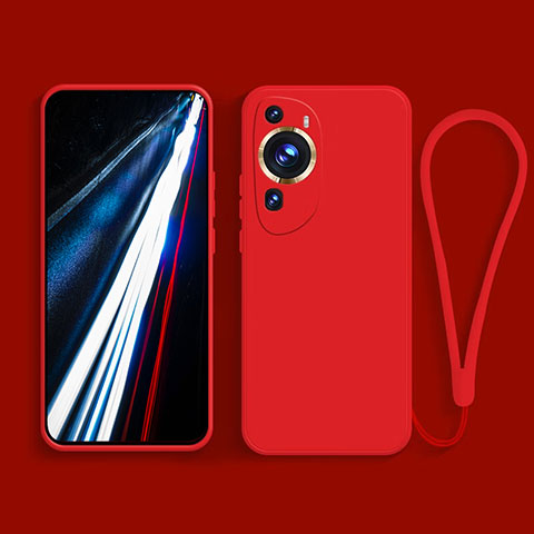 Funda Silicona Ultrafina Goma 360 Grados Carcasa para Huawei P60 Art Rojo