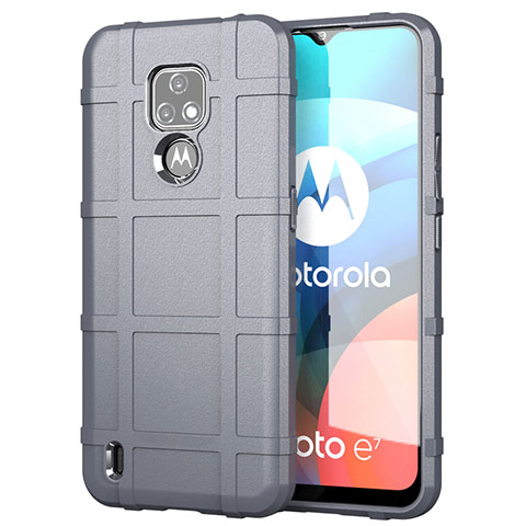 Funda Silicona Ultrafina Goma 360 Grados Carcasa para Motorola Moto E7 (2020) Gris