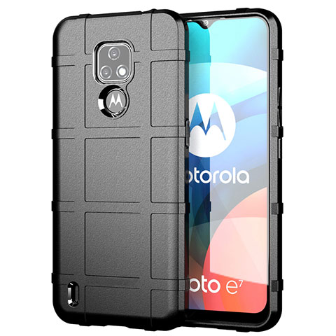 Funda Silicona Ultrafina Goma 360 Grados Carcasa para Motorola Moto E7 (2020) Negro