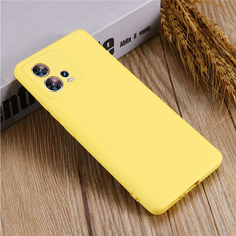 Funda Silicona Ultrafina Goma 360 Grados Carcasa para Motorola Moto Edge 30 Pro 5G Amarillo