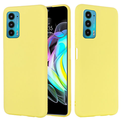 Funda Silicona Ultrafina Goma 360 Grados Carcasa para Motorola Moto Edge S Pro 5G Amarillo