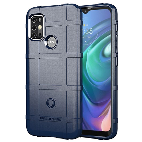 Funda Silicona Ultrafina Goma 360 Grados Carcasa para Motorola Moto G20 Azul