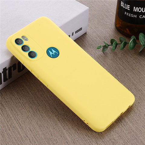 Funda Silicona Ultrafina Goma 360 Grados Carcasa para Motorola Moto G71 5G Amarillo