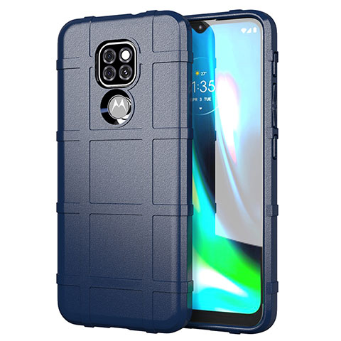 Funda Silicona Ultrafina Goma 360 Grados Carcasa para Motorola Moto G9 Play Azul