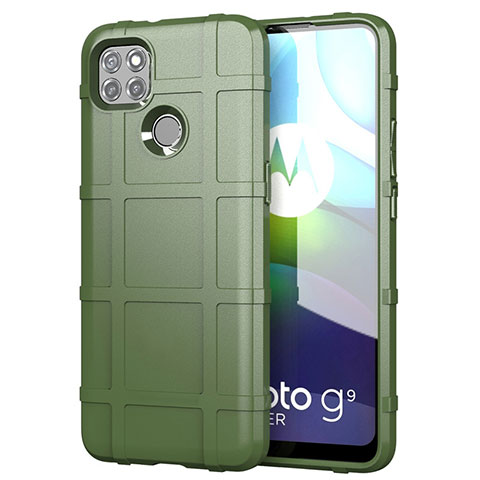 Funda Silicona Ultrafina Goma 360 Grados Carcasa para Motorola Moto G9 Power Ejercito Verde