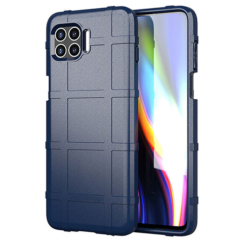 Funda Silicona Ultrafina Goma 360 Grados Carcasa para Motorola Moto One 5G Azul