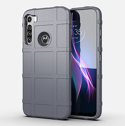 Funda Silicona Ultrafina Goma 360 Grados Carcasa para Motorola Moto One Fusion Plus Gris