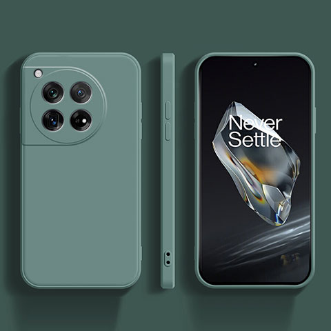Funda Silicona Ultrafina Goma 360 Grados Carcasa para OnePlus 12 5G Verde