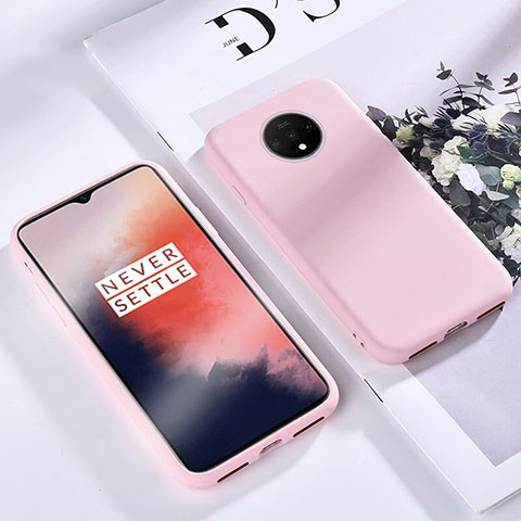 Funda Silicona Ultrafina Goma 360 Grados Carcasa para OnePlus 7T Rosa