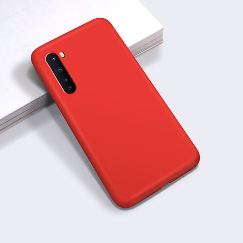 Funda Silicona Ultrafina Goma 360 Grados Carcasa para OnePlus Nord Rojo