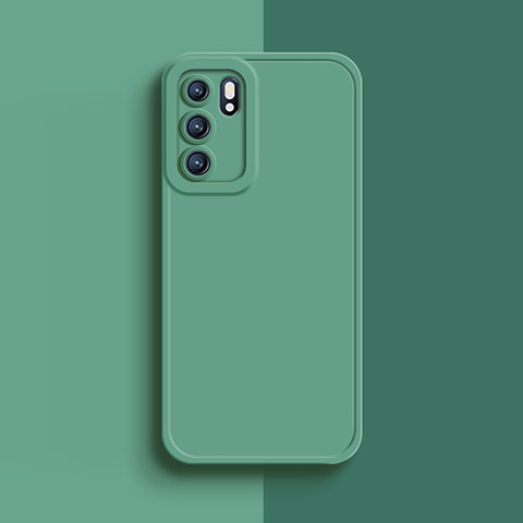 Funda Silicona Ultrafina Goma 360 Grados Carcasa para Oppo Reno6 Pro 5G India Menta Verde