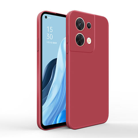 Funda Silicona Ultrafina Goma 360 Grados Carcasa para Oppo Reno8 5G Rojo