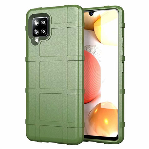 Funda Silicona Ultrafina Goma 360 Grados Carcasa para Samsung Galaxy A42 5G Ejercito Verde