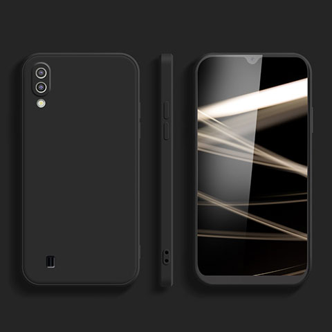 Funda Silicona Ultrafina Goma 360 Grados Carcasa para Samsung Galaxy M01 Negro